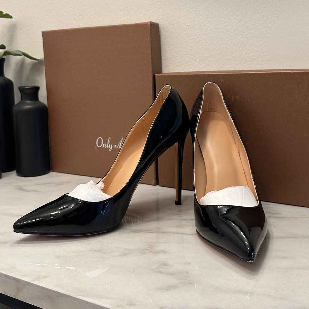 OnlyMaker Pointed Black Heels/Pumps Size 14